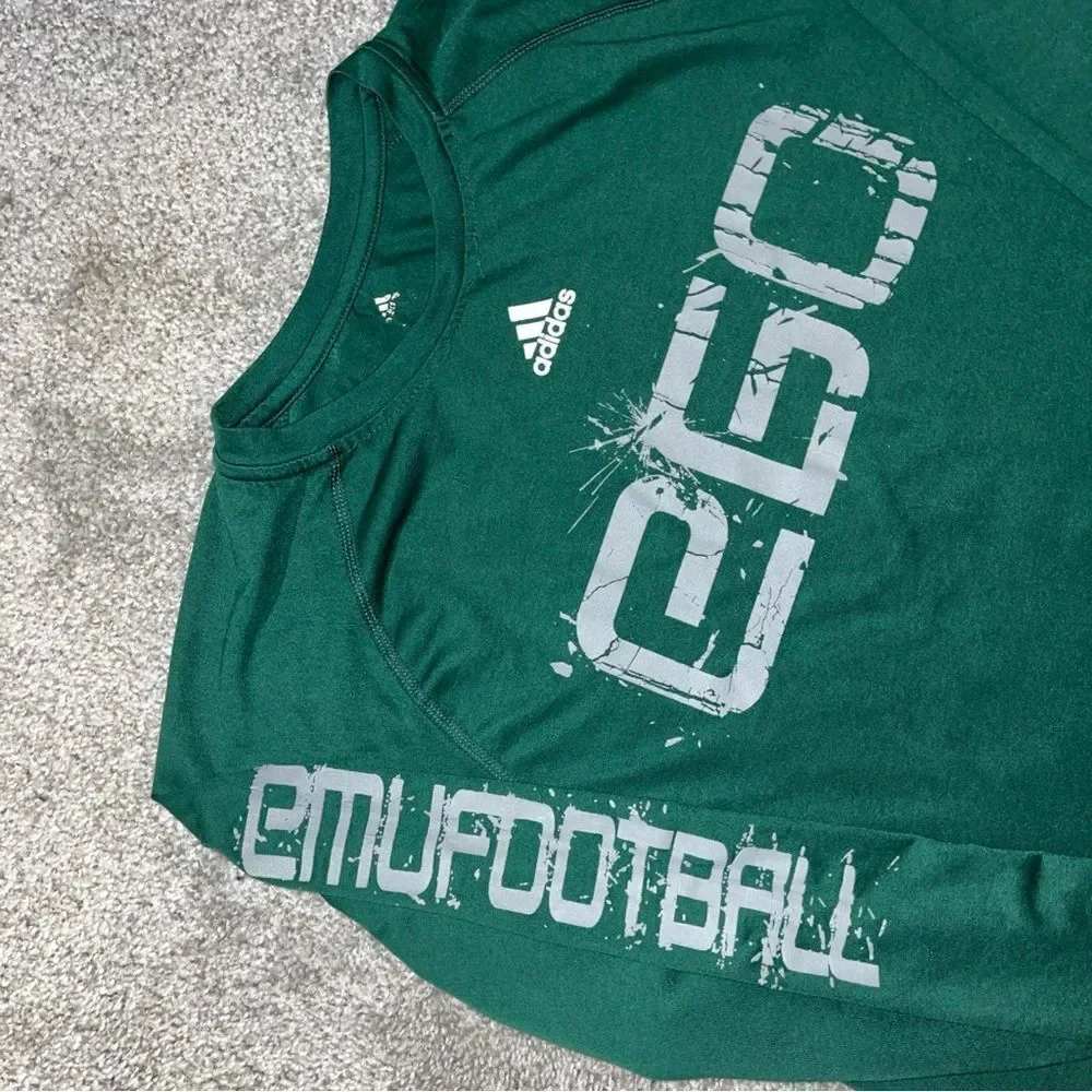 2016 adidas game EMU Eastern Michigan Eagles #40 Practice Team Work out T shirt